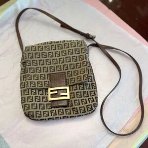 Fendi Zucca Canvas Crossbody Handbag FF 8BT075-TN9